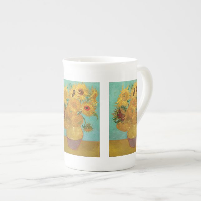 Taza De Porcelana Girasoles de Vincent van Gogh (Derecha)
