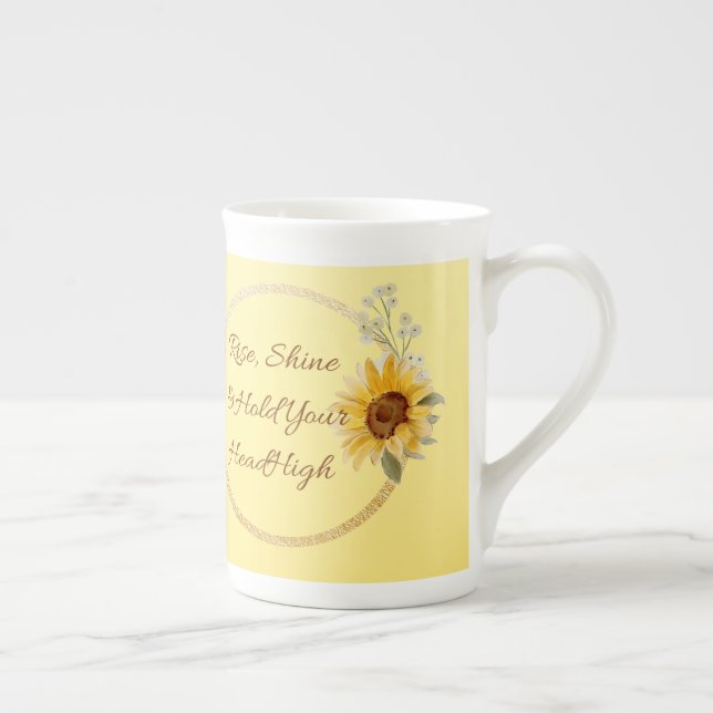 Taza De Porcelana Giro - Levántate, resplandece y sostiene tu cabeza (Derecha)
