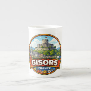 Taza De Porcelana Gisors Francia 