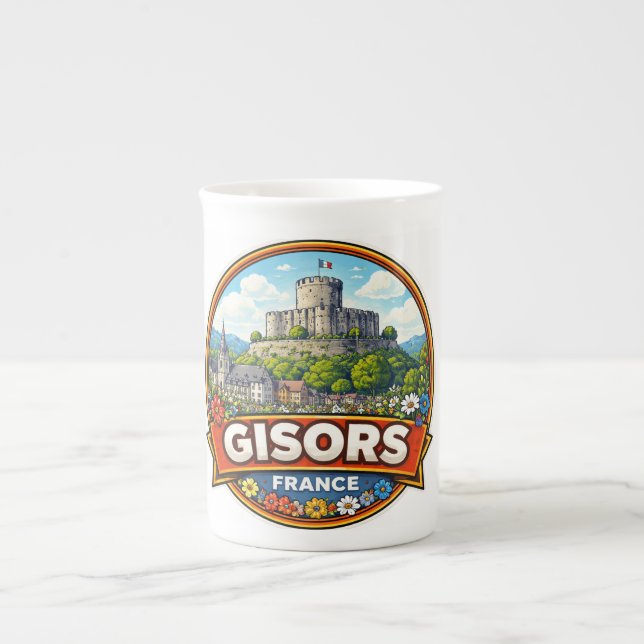 Taza De Porcelana Gisors Francia  (Frente)