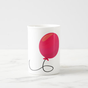 Taza De Porcelana Globo rojo