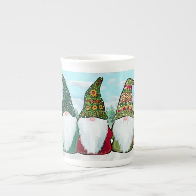 TAZA DE PORCELANA GNOMOS IRLANDESES   (Frente)
