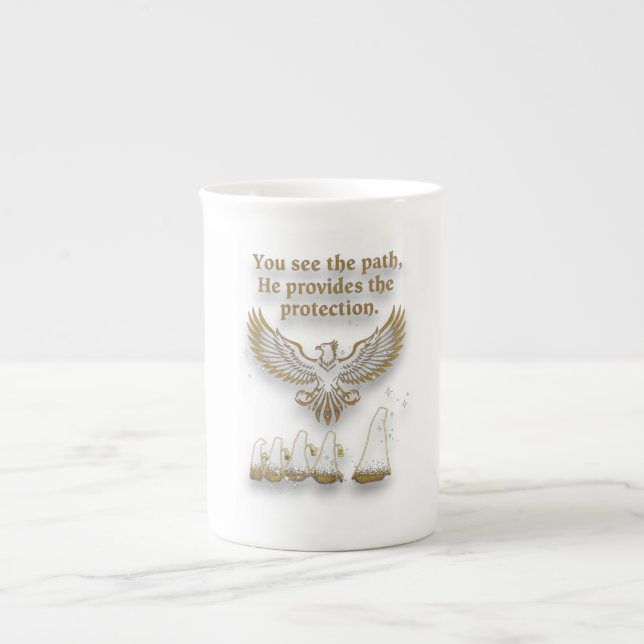 Taza De Porcelana God protection (Frente)