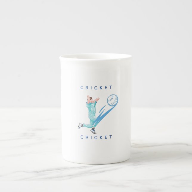 Taza De Porcelana Golpe de cricket (Frente)