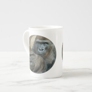 Taza De Porcelana Gorila Madre e hijo