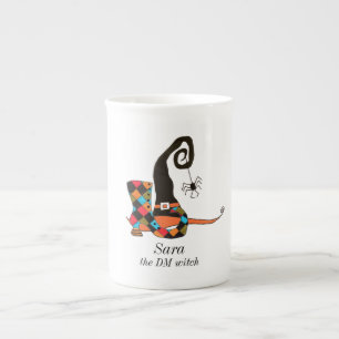 Taza De Porcelana Gorra y arranque de Spooky Witch personalizado