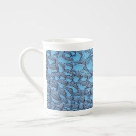 Taza De Porcelana Gotas de lluvia suaves en vidrio azul
