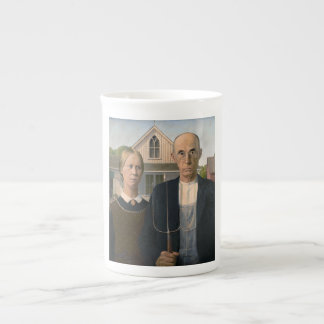 Taza De Porcelana Gótica Americana: Vida Campestre Pobre Granjero Ru