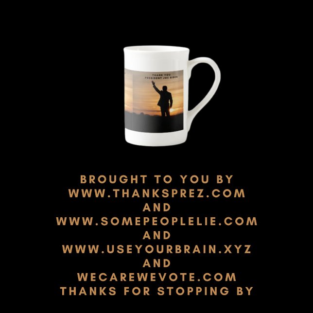 Taza De Porcelana Gracias Presidente Joe Biden (Subido por el creador)