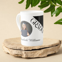 Graduación simple en blanco y negro