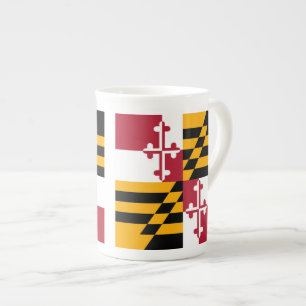 Taza De Porcelana Gráfico de la bandera del estado de Maryland