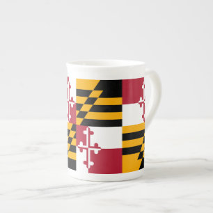 Taza De Porcelana Gráfico de la bandera del estado de Maryland