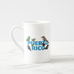 Taza De Porcelana Gran hazaña de Puerto Rico. Aves endémicas