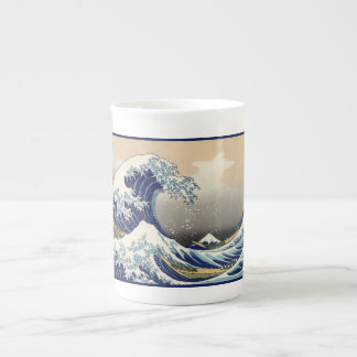 Taza De Porcelana Gran Ola frente a Kanagawa y Monte Fuji Mar de Jap
