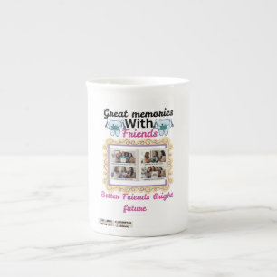 Taza De Porcelana Grandes Recuerdos con Amigos Regalo Personalizado
