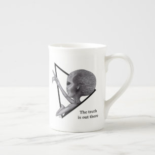 Taza De Porcelana Grey Alien, la verdad está ahí fuera