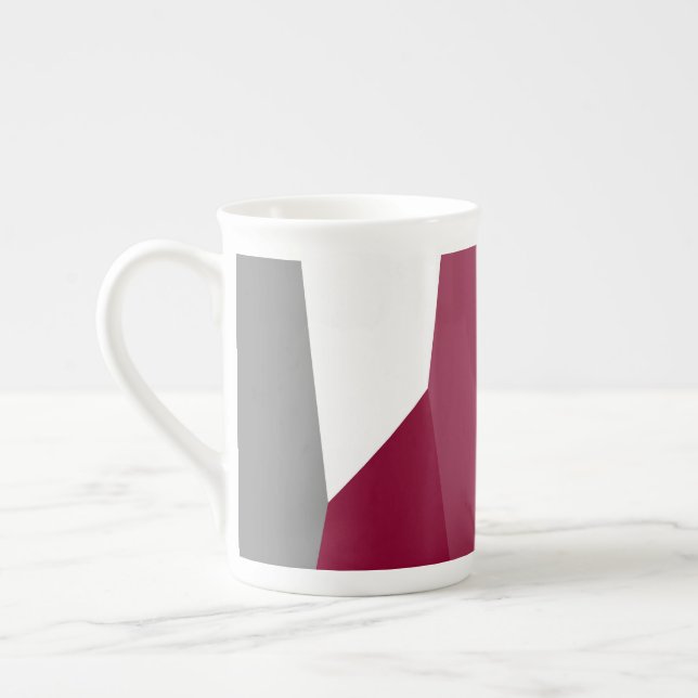 Taza De Porcelana Gris rosa y blanco (Izquierda)