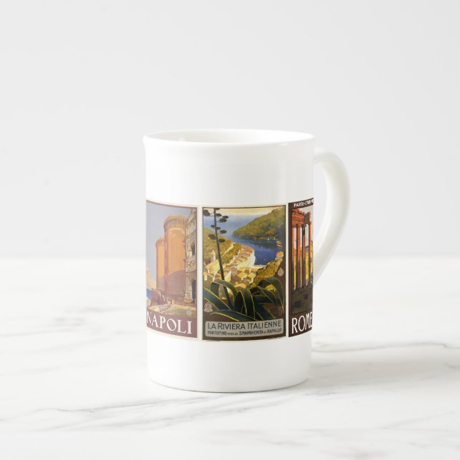 Taza De Porcelana Guardia de destino retro Italia (Derecha)