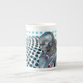 Taza De Porcelana Guardián del reino digital