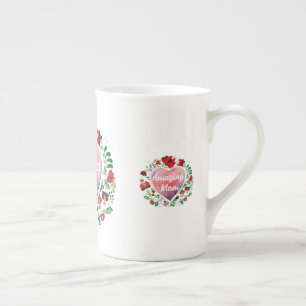 Taza De Porcelana Guión caligráfico Día de la Madre asombrosa 