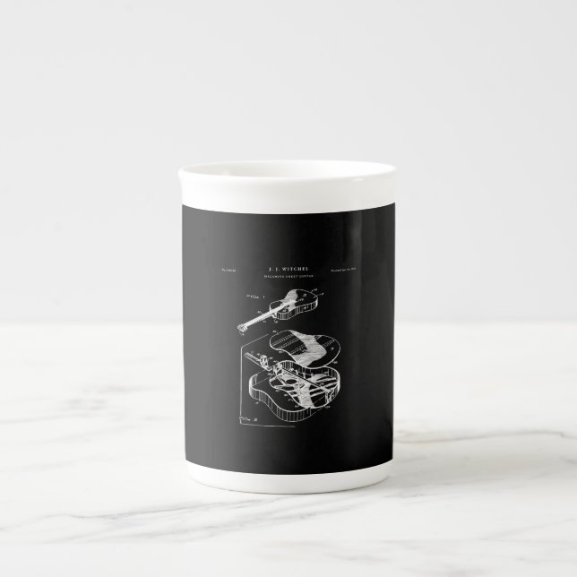 Taza De Porcelana Guitarra Lover| Martin Guitar Patent (Frente)