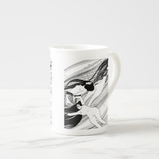 Taza De Porcelana Gustav Klimt - Sangre de Pez Arte Japonés Surreali