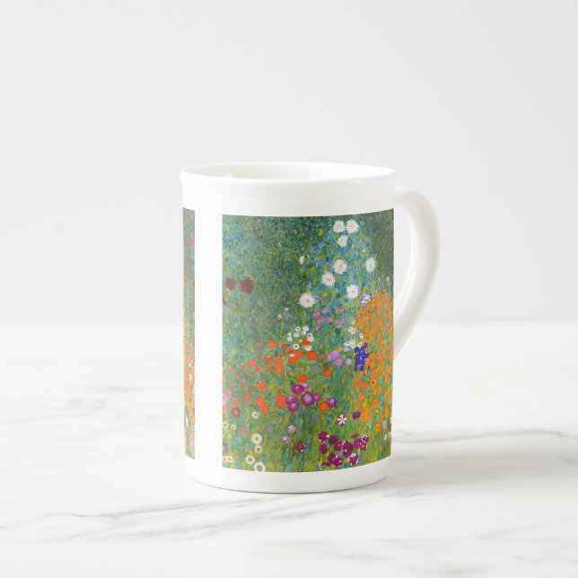 Taza De Porcelana Gustavo Klimt: Jardín de flores (Derecha)