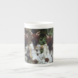 Taza De Porcelana Habitantes de roble - Té de sangre y cuerda roja