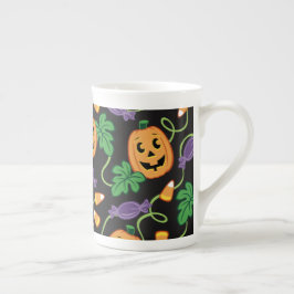 TAZA DE PORCELANA HALLOWEEN PATTERN BONE CHINA MUG