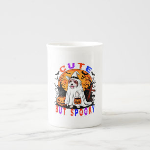 Taza De Porcelana Halloween Spooky Cute Dog Artwork para amantes de