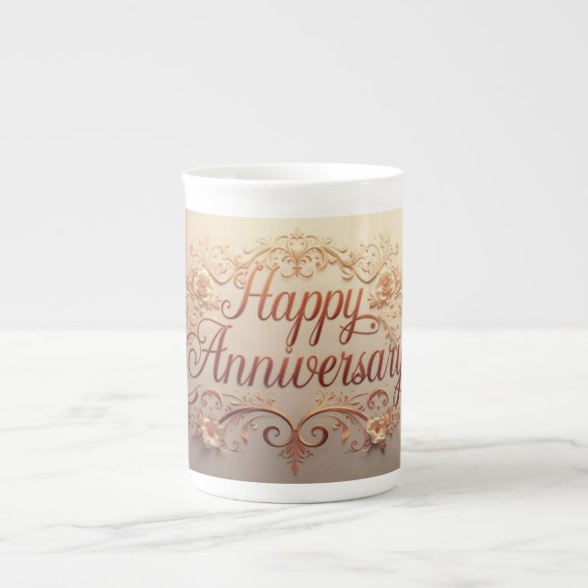 Taza De Porcelana Happy Anniersery Specialty Mug (Frente)