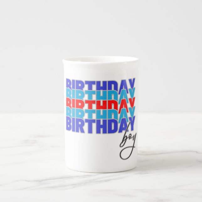 Taza De Porcelana Happy birthday boy. Celebrating your birthday... (Frente)