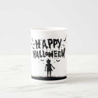 Taza De Porcelana Happy Halloween:Mug with Mysterious Silhouette