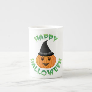 TAZA DE PORCELANA "HAPPY HALLOWEEN" PUMPKIN