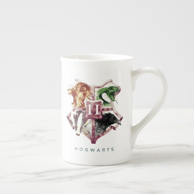 Taza De Porcelana Harry Potter| acuarela Escudo HOGWARTS™ (Derecha)