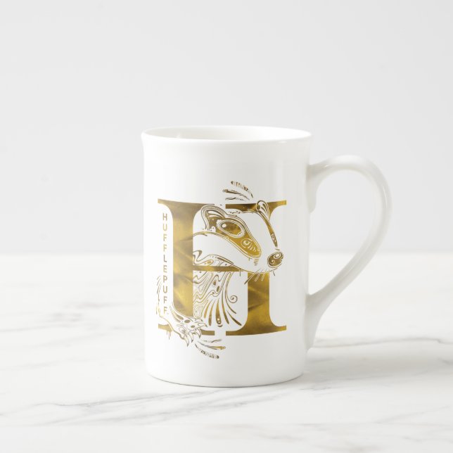 Taza De Porcelana Harry Potter | Aguamenti Gráfico de HUFFLEPUFF™ (Derecha)