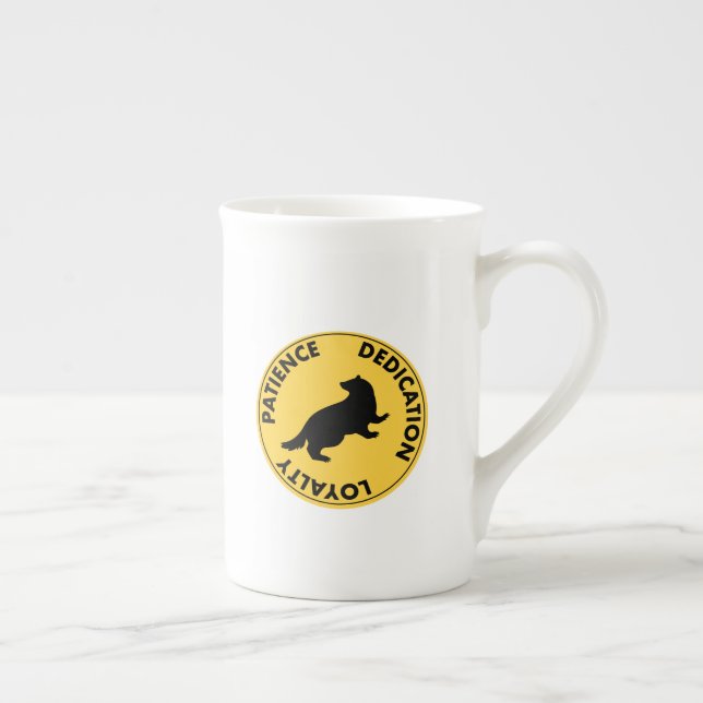 Taza De Porcelana Harry Potter | Gráfico de rasgos de la casa HUFFLE (Derecha)