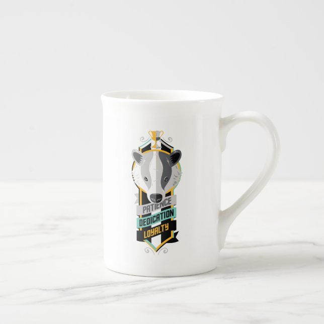 Taza De Porcelana Harry Potter | HUFFLEPUFF™ House Traits Sigil (Derecha)