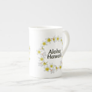 Taza De Porcelana Hawaiana Hawaii. Collar tradicional de la isla