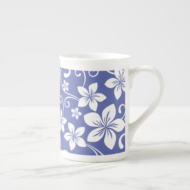 TAZA DE PORCELANA HAWAII AZUL (PERIWINKLE) HUESO CHINA MUG (Derecha)