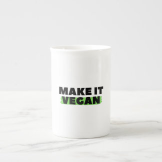 Taza De Porcelana Haz que sea vegan