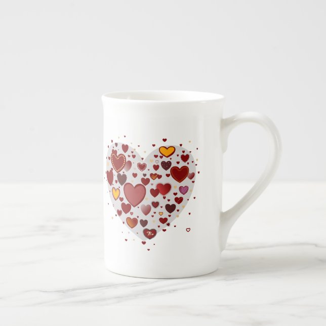 Taza De Porcelana Hearts allover (Derecha)