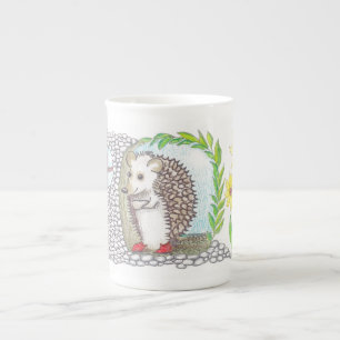 Taza De Porcelana Hedgehog en su casa
