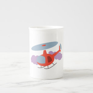Taza De Porcelana Helicóptero