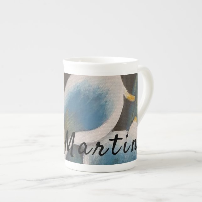 Taza De Porcelana Hermosa flor personalizada Hueso China Mug (Derecha)