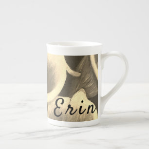 Taza De Porcelana Hermosa flor personalizada Hueso China Mug