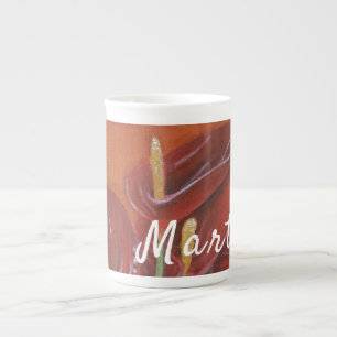 Taza De Porcelana Hermosa flor personalizada Hueso China Mug