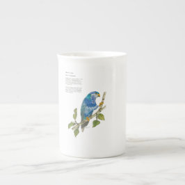 Taza De Porcelana Hermosa mano Pintada Lorikeet en Peligro