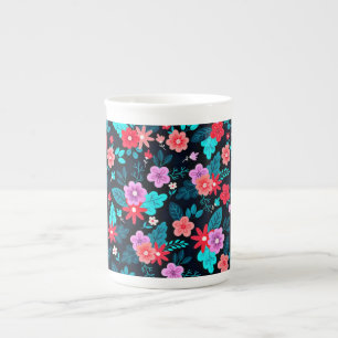 Taza De Porcelana Hermoso Ditsy Floral Background-56676