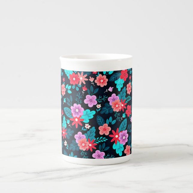Taza De Porcelana Hermoso Ditsy Floral Background-56676 (Frente)